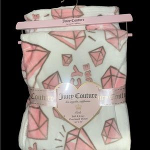 Juicy Couture Pink Diamonds Blanket Throw NWT